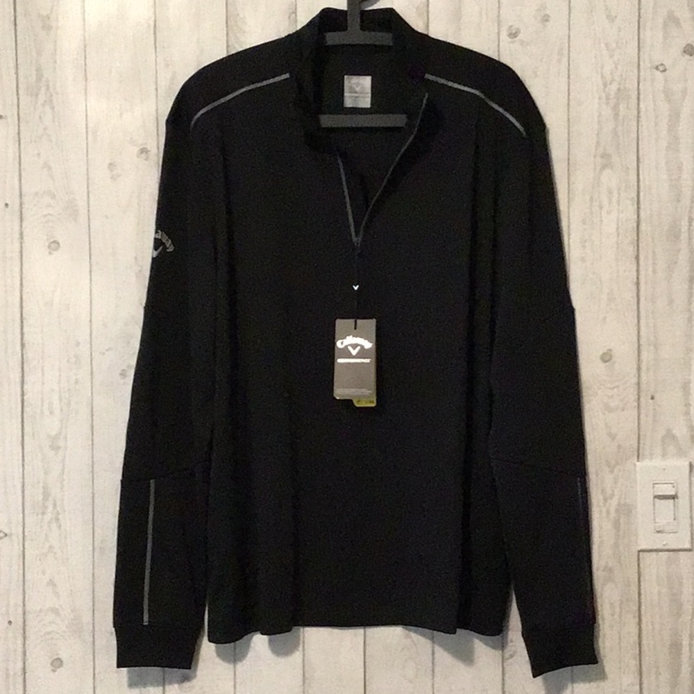 BNWT Men’s L Black Callaway Weather Series 1/4 Zip Sweater